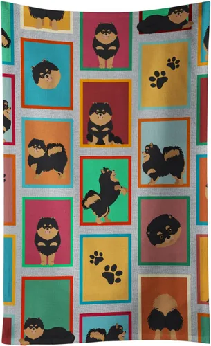 Vista 37 de Caroline's Treasures MLM1160KTWL - Lots of Red Siberian Husky - Toalla de cocina para invitados, toalla de baño decorativa para cara, té, paño