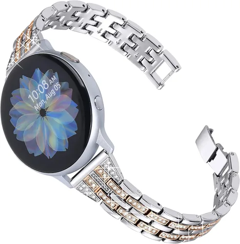 Vista 12 de JOYOZY Correas elegantes para mujer y niña compatibles con Galaxy Watch 6/5/4/FE/7 de 40 mm, 44 mm/Classic de 42 mm, 43 mm, 46 mm, 47 mm/Galaxy