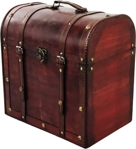 Vista 9 de Allgala Caja de madera para botella de vino con acabado antiguo, 4 botellas, HD90201