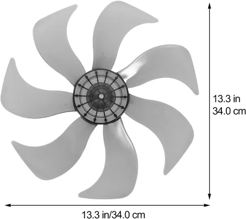 Vista 5 de DOITOOL Cuchillas de ventilador de repuesto, accesorio de ventilador de mesa de 14 pulgadas con tuerca de plástico para piezas de pedestal de pie