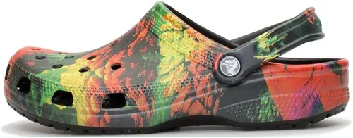 Vista 114 de Zuecos Crocs clásicos con diseño de teñido anudado marmoleado para mujer