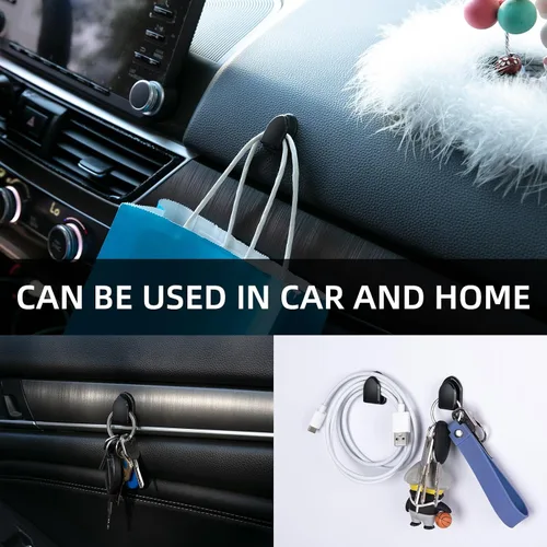 Vista 8 de Ganchos de coche para bolsos y bolsos, colgador duradero 2 en 1, gancho de cuero para reposacabezas, organizador de asiento trasero de automóvil, 1