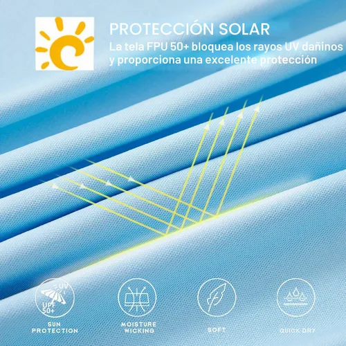 Vista 5 de Willit Camiseta de protección solar con capucha para hombre, manga corta, UPF 50+, FPS, secado rápido, resistente al agua Azul