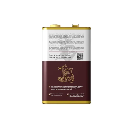 Vista 9 de Rigel Spices Aceite de sésamo prensado en frío molido naturalmente en lata ecológica de 33.8 fl oz (lata de 1 litro) Sin conservantes