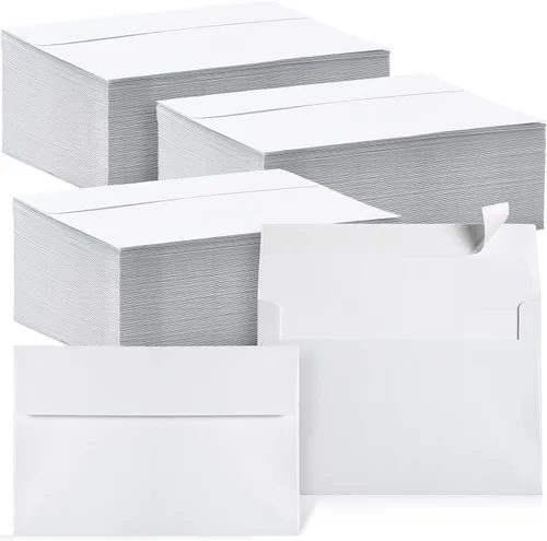 Vista 7 de Fainne Sobres blancos autoadhesivos a granel, A2 5.75 x 4.375 pulgadas, 500