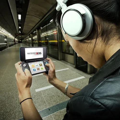 Vista 9 de Base de carga compatible con 2DS XL con agarre de mano, soporte de base de estación de carga AFUNTA con cable mini USB y mango de plástico