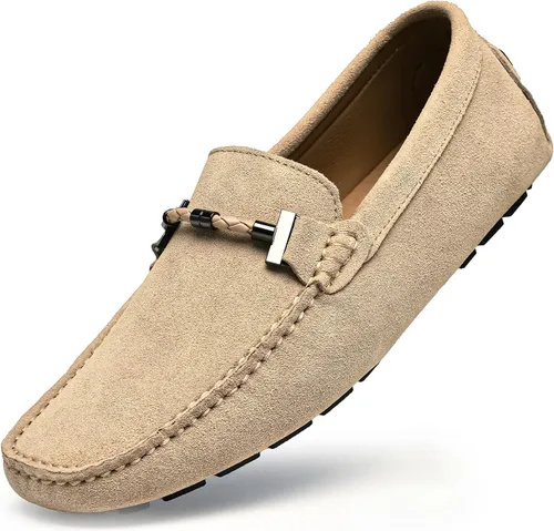 Vista 2 de Go Tour Mocasines Penny para hombre, mocasines para conducir, zapatos planos para barco