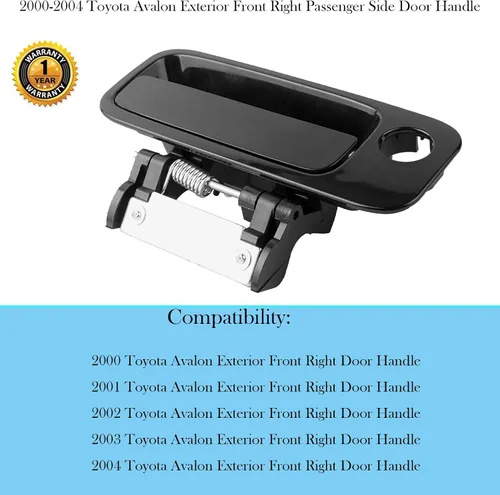 Vista 2 de Manija de puerta exterior exterior del lado del pasajero delantero derecho para Toyota Avalon 2000 2001 2002 2003 2004 Reemplazar OEM # 80339
