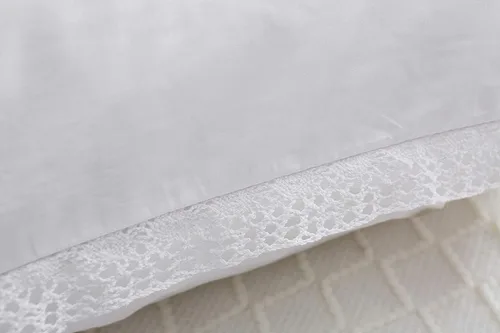 Vista 7 de Fundas de almohada de encaje de ganchillo blanco tamaño Queen, fundas de almohada de algodón puro para cama, 2 piezas de 30 x 20 pulgadas