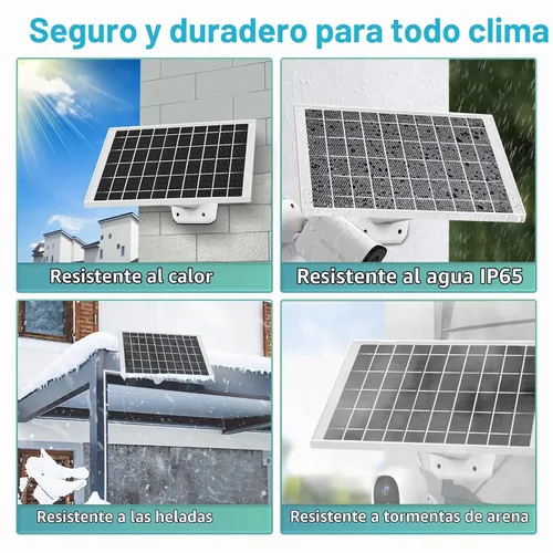 Vista 3 de Paquete de 3 Cargadores de Cámara de Panel Solar Compatible con Eufycam 3/3C s300/2,2 Pro, 2C, 2C Pro, c210, s330, s340, e340, E, Eufy E20
