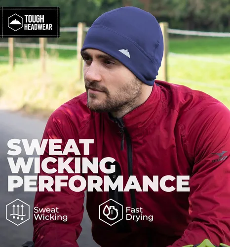 Vista 38 de Tough Headwear Skull Cap for Men-Motorcycle Head Cap,Sweat Caps for Men, Skull Cap Helmet Liner,Running Beanie Parent
