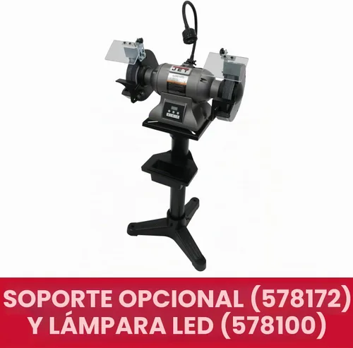 Vista 5 de JET Amoladora de banco industrial de 8 pulgadas, velocidad variable, 1 HP, 115/230V 1Ph (IBG-8VS)