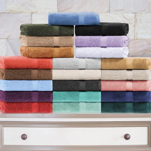 Vista 7 de BNM Toallas de Algodón Egipcio de Peso Pesado, Ideales para Baño, Ducha, Spa, Hotel, 800 GSM, Toallas Faciales/de Aseo, Toallas de Mano, Toallas