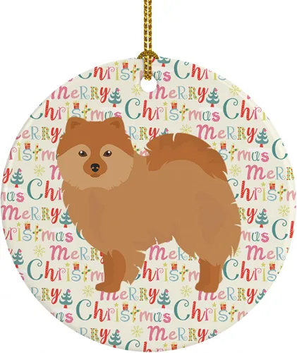 Vista 73 de Caroline's Treasures Abyssinian Sand Terrier - Adorno de cerámica para colgar en el árbol de Navidad, para el hogar, Navidad, fiestas, regalo, 3