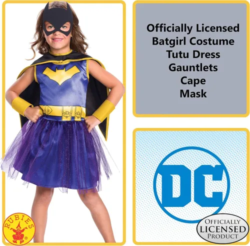 Vista 2 de Rubie's Disfraz de tutú de DC Comics Batgirl, talla XS, multicolor