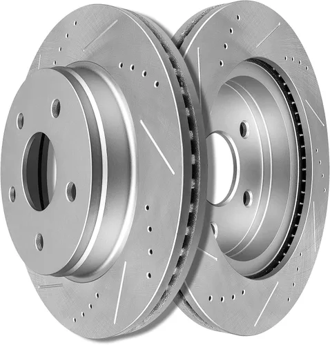 Vista 15 de SCITOO Rotores de freno traseros, 2 kits de frenos para Acura Integra 1990-2001, Honda Civic 1992-1995 1999-2000, para Civic del Sol 1993-1997, CRX