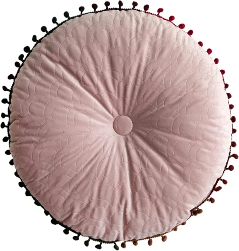 Vista 15 de Cojín redondo grueso para sofá, cojín de meditación, sala de estar, ventana, balcón, decoración (15.7 pulgadas, verde negruzco)