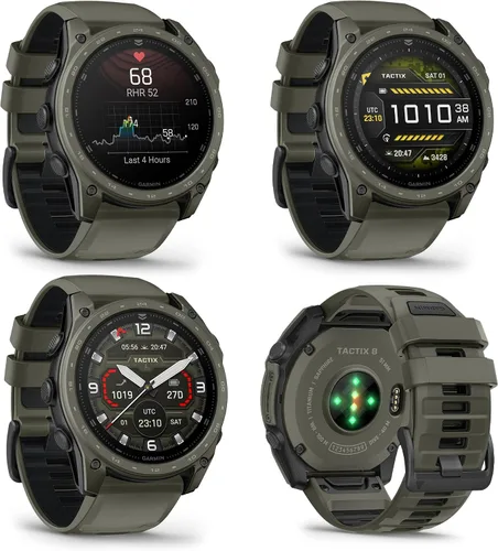 Vista 2 de Garmin tactix 8 - Reloj inteligente táctico AMOLED de 2.008 in, paquete zafiro Para táctica, exterior y navegación GPS multibanda balística
