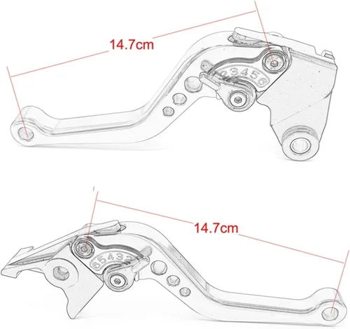Vista 5 de Piezas de motocicleta CNC Palancas de embrague de freno ajustables cortas para Suzuki para GIXXER 250 SF para GIXXER 150 125 SF250 2020 2023