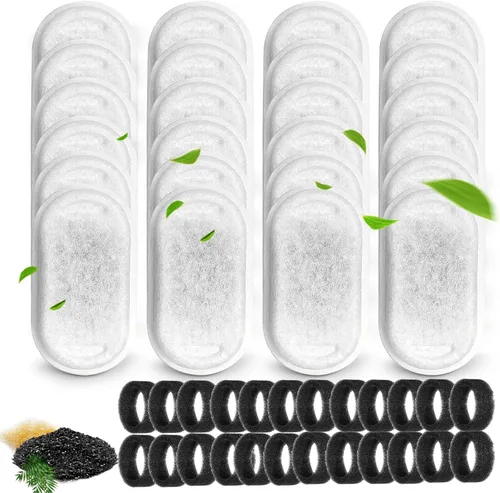 Vista 10 de Filtros de fuente de agua para gatos para dispensador de fuente de agua de acero inoxidable para mascotas de 108oz/3.2L y 67oz/2L, filtro