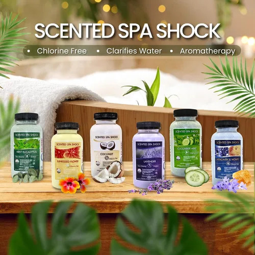 Vista 7 de Coconut Aromatherapy Spa Shock para jacuzzis y spas Tratamiento de choque oxidante sin cloro para jacuzzis Compatible con tabletas de bromo