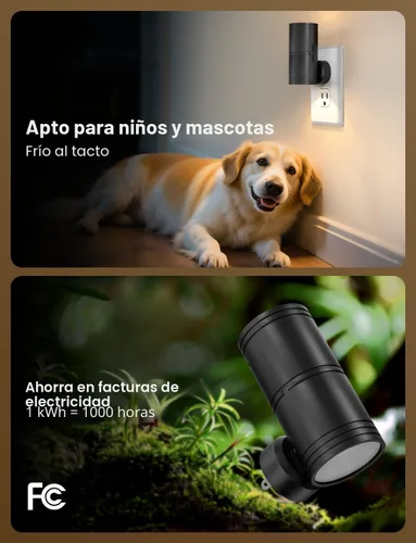 Vista 5 de Likelgn Luz nocturna enchufable a la pared, paquete de 2 luces LED regulables con sensor de atardecer a amanecer, brillo blanco suave, para pasillo