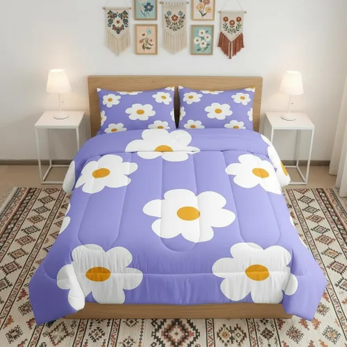 Vista 36 de Manfei Juego de edredón de calavera de azúcar para niños, juego de ropa de cama con temática de calaveras de Halloween, ropa de cama de estilo Azul