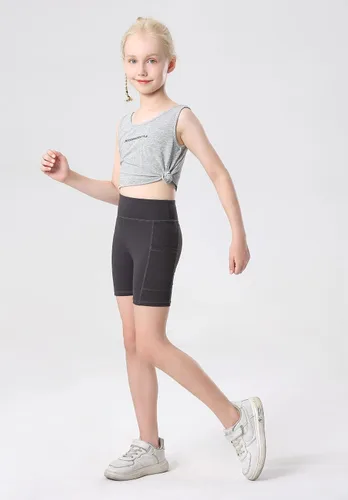 Vista 5 de MERIABNY Pantalones cortos de voleibol para niñas de 6 a 13 años