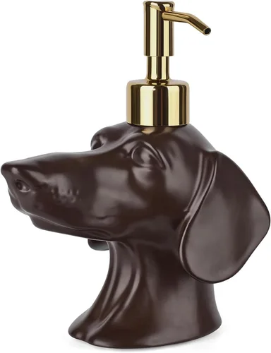Vista 9 de Dispensador con Forma de Bulldog Francés de Jabón/Loción/Desinfectante de Manos Dispensador con Bomba de Cerámica de Acero Inoxidable Bulldog
