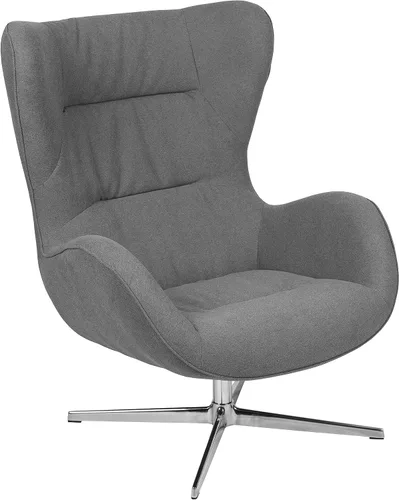 Vista 38 de Flash Furniture Egg Series Grey LeatherSoft Silla de recepción lateral Gris Leathersoft