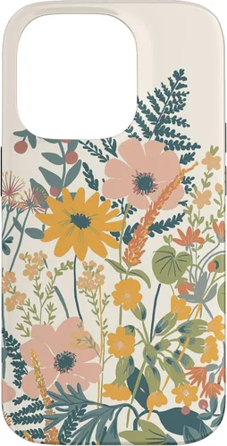 Vista 17 de iPhone 16 Cute Summer Wildflowers Pattern Design Floral Case