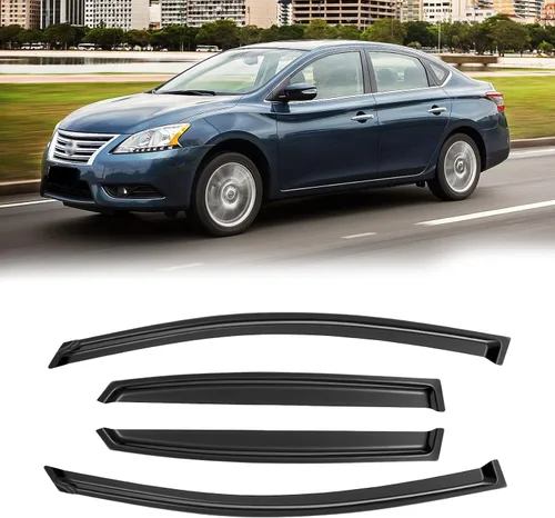 Vista 114 de Protectores de lluvia en canal para Jeep Grand Cherokee L 2021-2026, protectores de visera de ventana, deflector de ventilación, sombra viento humo