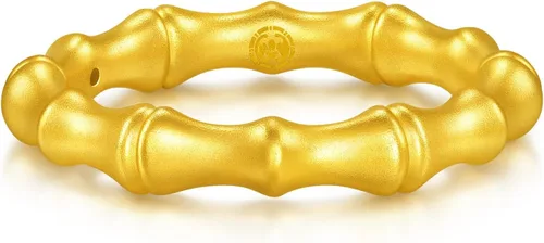 Vista 4 de CHOW SANG SANG Cultural Blessing 999 Anillo de bambú de oro macizo de 24 quilates para mujer 92241R