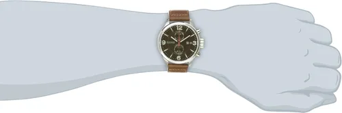 Vista 2 de Tommy Hilfiger 1790892de los hombres Casual Sport Multi-Eye Reloj de piel color café