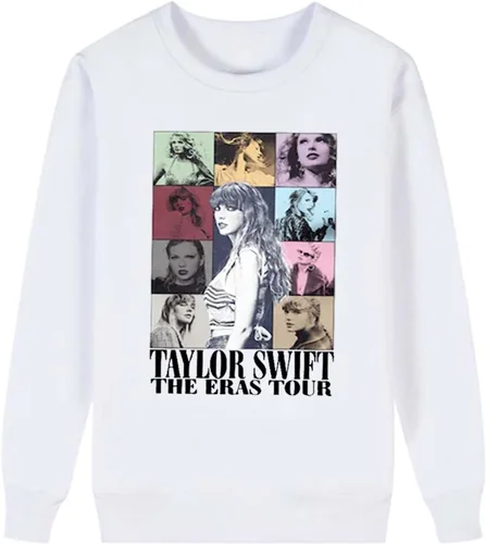 Vista 4 de Sudaderas para adolescentes y niñas, a la moda, con estampado gráfico, sin botones, de manga larga, linda sudadera de concierto