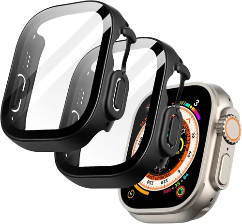 Vista 31 de JETech Funda para Apple Watch SE 3/2/1, Series 6/5/4 de 1.575 in, color negro con protector de pantalla, vidrio templado incorporado, alta