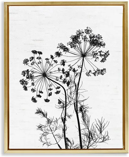 Vista 11 de Stupell Industries Variadas hierbas botánicas patrón casual de abedul de flores silvestres, diseño con letras y forro Enmarcado en blanco
