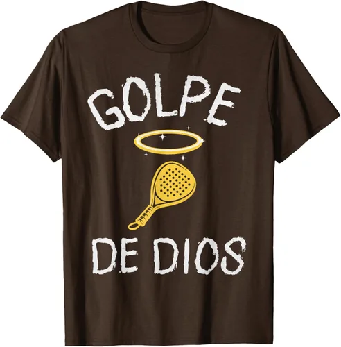 Vista 8 de Golpe De Dios Padel Player Sport in Spanish En Espanol Men's T-Shirt