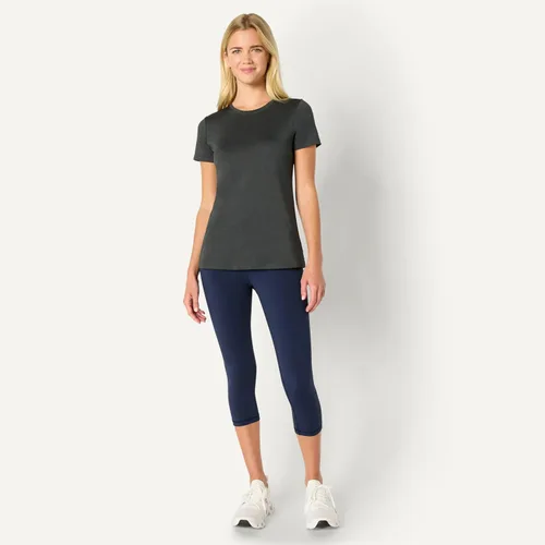 Vista 72 de Amazon Essentials Camiseta de manga corta con cuello redondo para mujer, de secado rápido, para entrenamiento, gimnasio, paquete múltiple