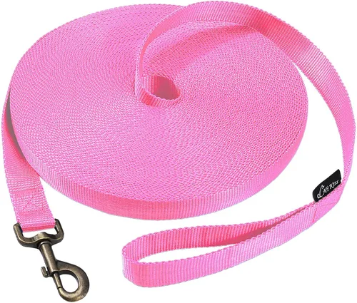 Vista 43 de Hi Kiss Correa de Entrenamiento de Obediencia y Agilidad para Perros/Cachorros - 15 pies 20 pies 30 pies 50 pies 100 pies - Ideal para Jugar