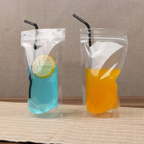 Vista 2 de Blisstime Paquete de 50 bolsas de pie, bolsas autoadhesivas transparentes resellables con muesca de desgarro para embalaje de alimentos