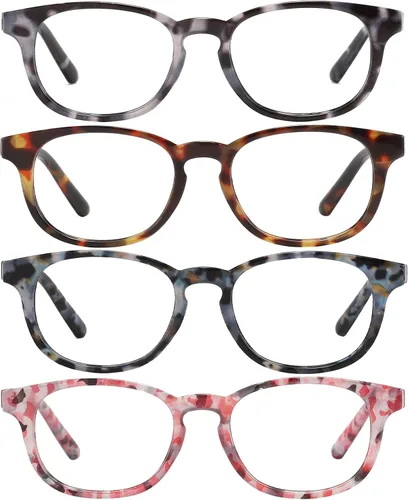 Vista 11 de Przene Gafas de lectura para hombres y mujeres, con bloqueo de luz azul, bisagras de resorte, paquete de estilo ligero