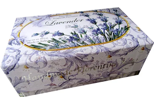Vista 2 de Saponificio Artigianale Fiorentino Jabón Vegetal Italiano Hidratante 10.5 oz Hecho en Toscana Italia (Lavanda)