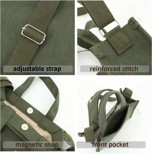 Vista 3 de UERRUAM Bolso de mano para mujer, bolsa de pana de trabajo, bolso cruzado para mujer, bolsas de viaje, bolsos de mano para uso diario