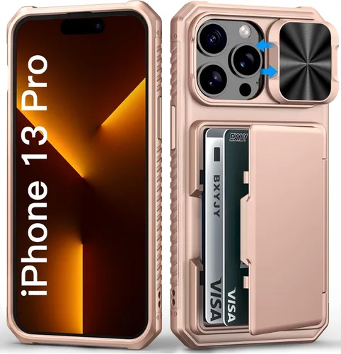 Vista 73 de BXYJY Funda tipo cartera para iPhone 15 Pro, tarjetero (4-5 tarjetas)
