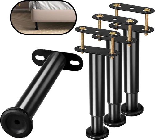Vista 12 de ZhouDaShu Marco de cama de altura ajustable con patas de soporte central de repuesto con base más ancha, kit de refuerzo de cama para listones
