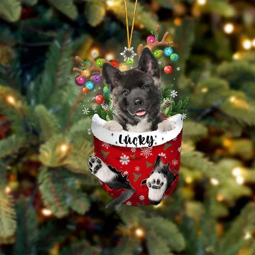 Vista 122 de Adorno de Navidad personalizado para perro Airedale Terrier en bolsillo de nieve, adorno para árbol de Navidad, idea de regalo para amantes