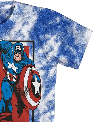 Vista 5 de Marvel Camiseta de Capitán América para hombre, The Sentinal of Liberty - Capitán América Tie Dye