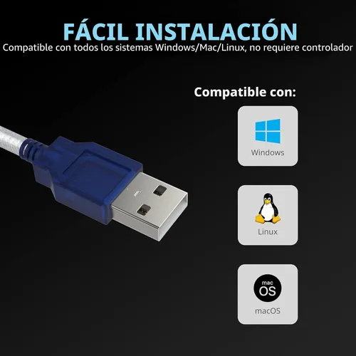 Vista 5 de SABRENT Cable convertidor USB 2.0 a serie (9 pines) DB 9 RS 232, chipset Prolific, HEXNUTS