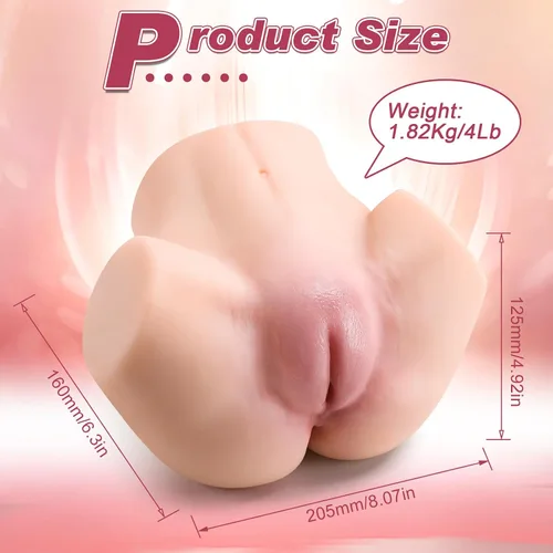 Vista 5 de Juguetes sexuales para adultos, masturbador masculino de 4 libras, juguetes sexuales para hombres, muñeca sexual realista coño y culo, coños